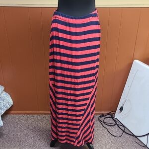 Olive & Oak Vibrant Pink and Black Maxi Skirt